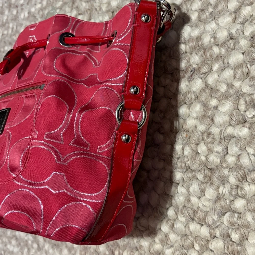 Coach Pink Signature Shoulder Bag - Picture 5 of 16